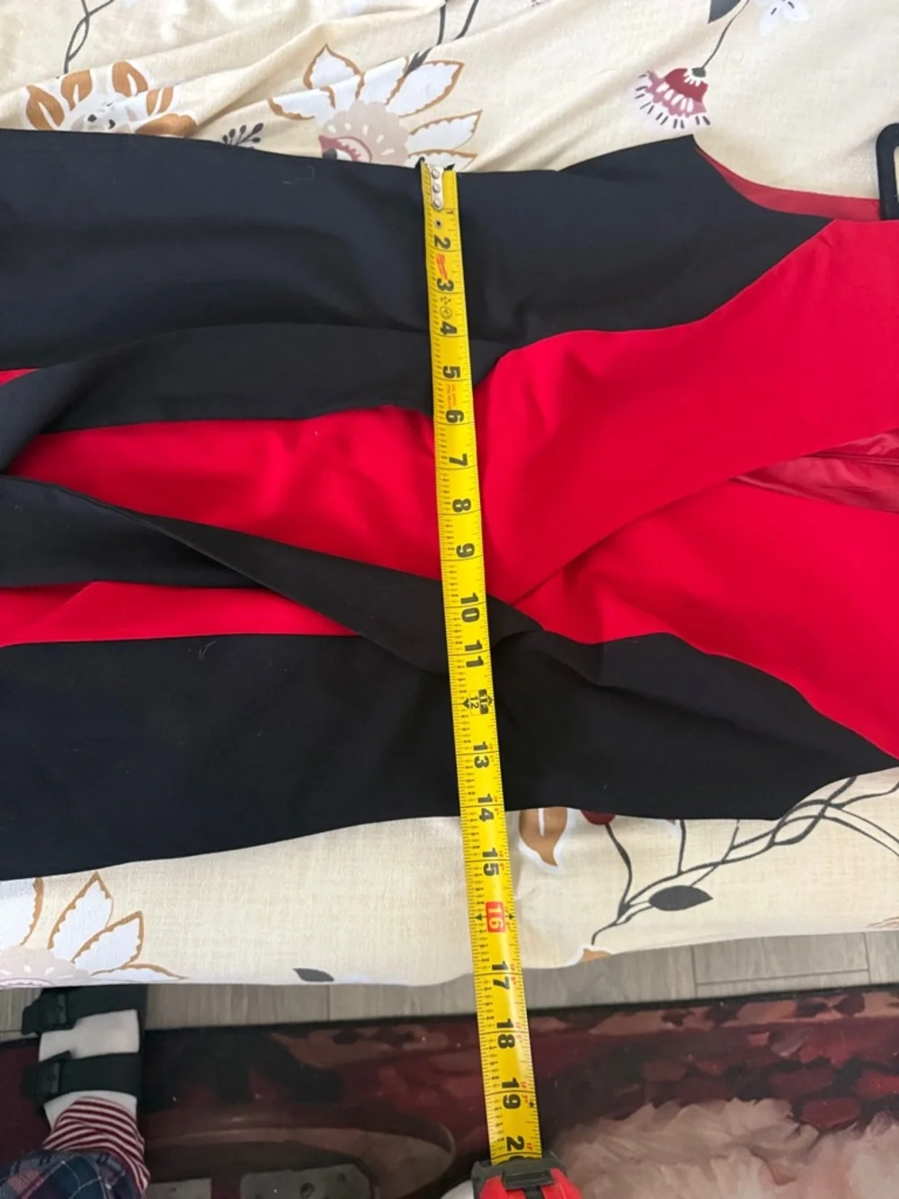 Calvin Klein Red and Black Colorblock Midi Sheath Dress size 4 - Picture 12 of 15